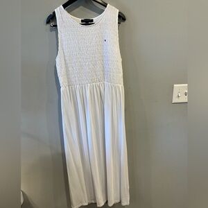 Tommy Hilfiger White Textured Maxi Dress